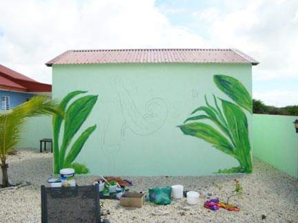 Muurschildering Bonaire