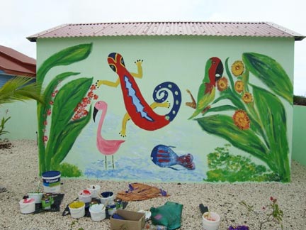 Muurschildering Bonaire